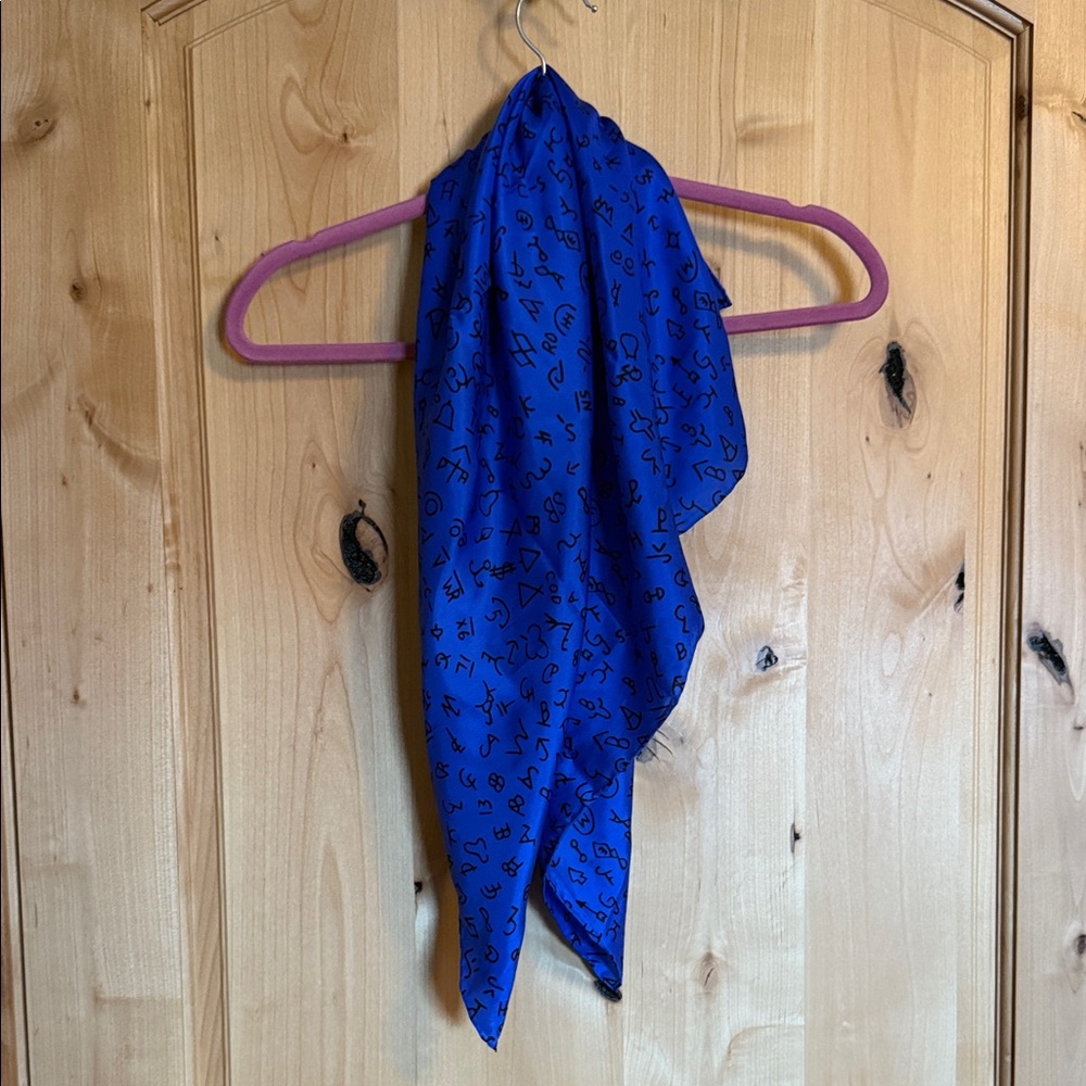 Blue Wild Rag /Silk Scarf